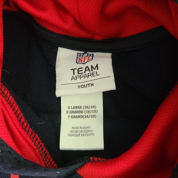 NFL Team Apparel Youth NE Patriots sweatshirt blue and red size XL 16/18 - Picture 5 of 9